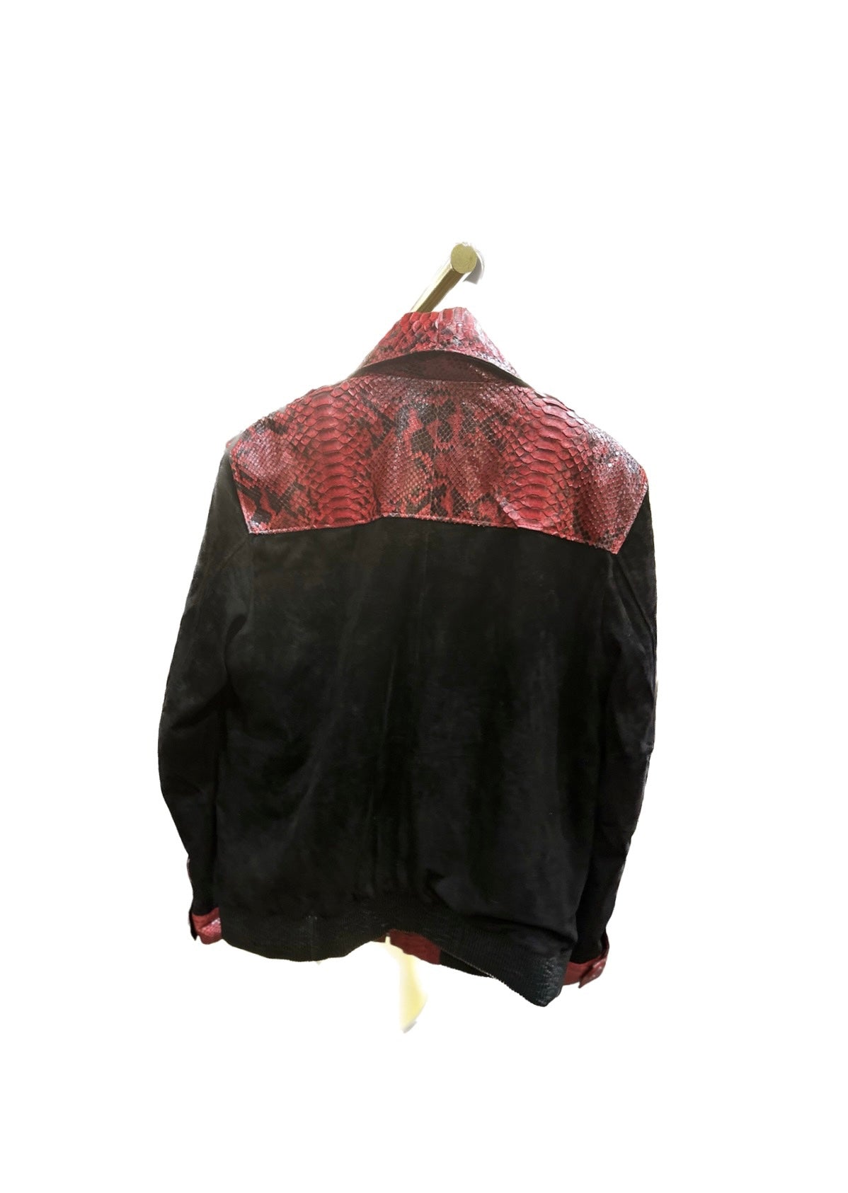 Red Snake with Lambskin Suede Jacket