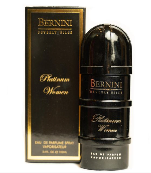 Bernini platinum cologne original for women eau de parfum spray 3.4 ounces "new product"